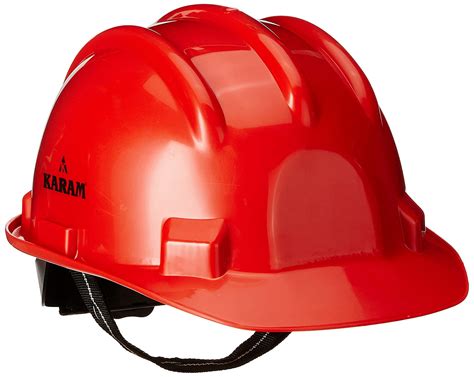 Buy Karam UA521 - Pack of 5, Red Safety Helmet with Plastic Cradle Online at Best Prices in India