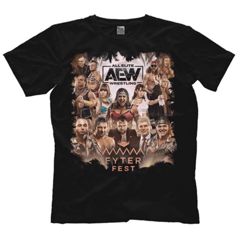 Pro Wrestling Tees™ - LICENSED Fyter Fest Full Talent AEW All Elite Wrestling Adult T-Shirt ...