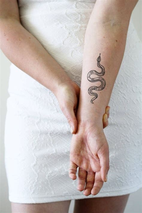 Tatoo Snake, Small Snake Tattoo, Small Tattoos, Boho Temporary Tattoos ...