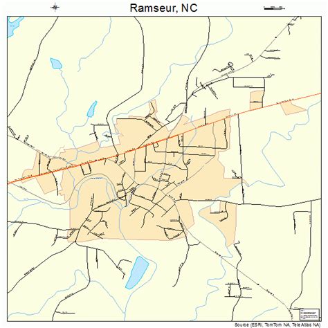 Ramseur North Carolina Street Map 3755040