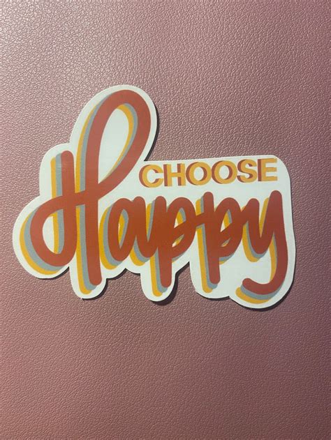 Choose Happy Sticker | Etsy