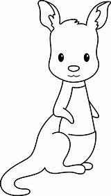 Kangaroo Coloring Pages Preschool sketch template