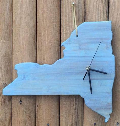 Wood New York State Clock Conclocktions - Etsy Canada | Clock, Hanging clock, Wood clocks