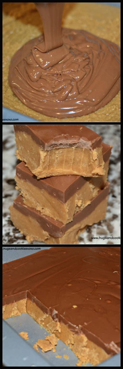 Chocolate Peanut Butter Candy Bars - Hugs and Cookies XOXO