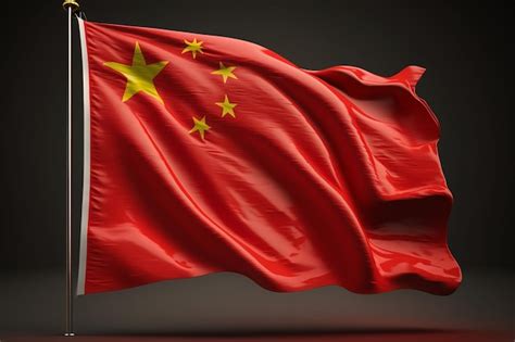 Premium Photo | A flag of china with a yellow star on it.