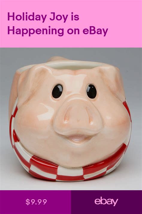 Cheerful Adorable Ceramic Pig Mug Handpainted And Glazed for sale online | eBay | Teacup pigs ...