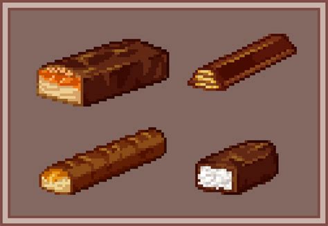 An assortment of chocolate bars : r/PixelArt