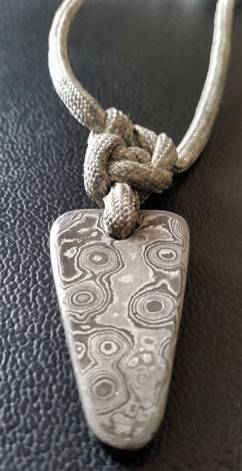 hand crafted damascus steel pendant | Concrete jewelry, Handcraft, Mens jewelry