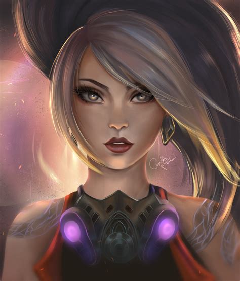 ArtStation - Akali True Damage fanart