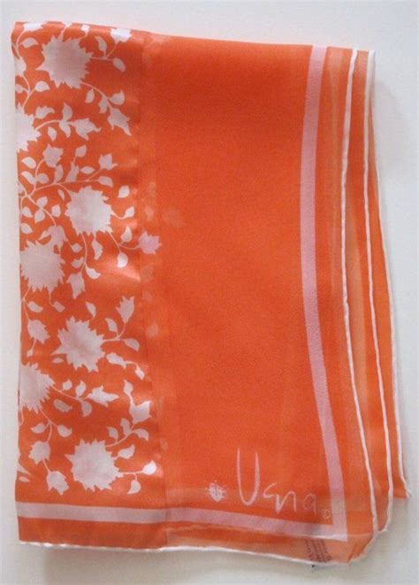 VERA Scarf Vera Neumann LADYBUG Logo Sheer Orange White Floral | Etsy | Vera, Sheer scarf ...