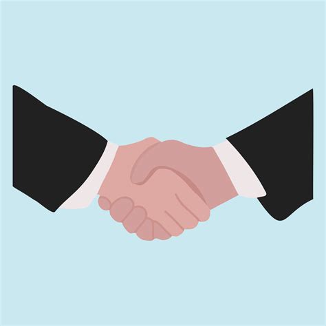 Handshake Flat Cartoon Illustration. - Vector. 21619700 Vector Art at Vecteezy