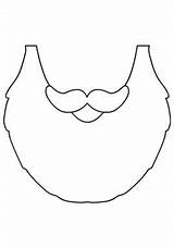 Santa Claus Beard  Coloring Page sketch template