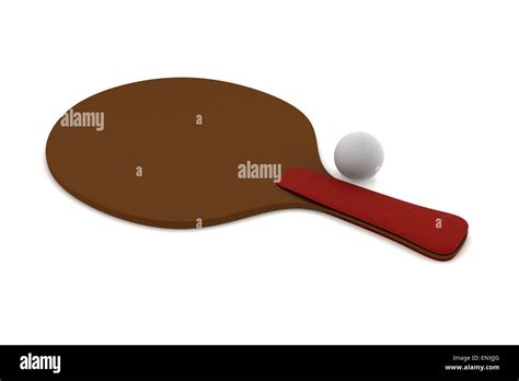 table tennis racket with ball isolated on white Stock Photo - Alamy