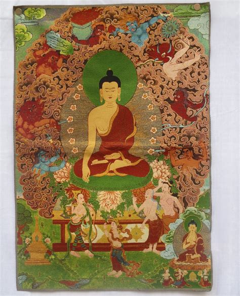 Collectible Traditional Tibetan Buddhism in Nepal Thangka of Buddha paintings ,Big size Buddhism ...