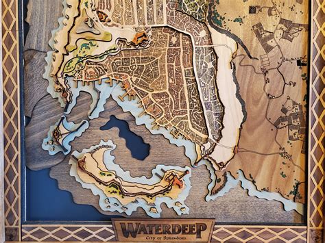 Dungeons and Dragons: Waterdeep 3D Laser-cut Hardwood Map - Etsy