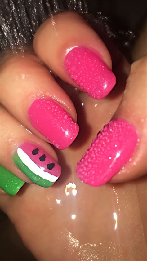 U R one in a Melon! 🍉 #Nails #WatermelonNails #NailDesigns #SummerNails ...