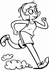 Girl Running Coloring Page At GetDrawings  Free Download sketch template