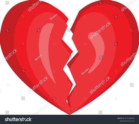 Broken Red Heart Vector Hd Clipart Stock Vector (Royalty Free) 2237708259 | Shutterstock