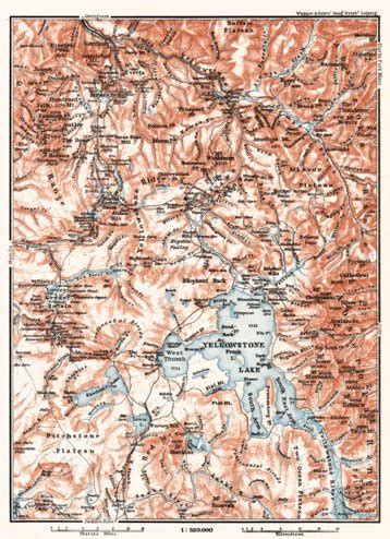 Map of the Yellowstone National Park, 1909 map by Waldin | Avenza Maps