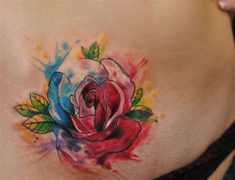 Watercolor Rose Tattoo Designs, Ideas and Meaning - Tattoos For You