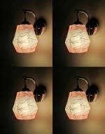 Buy P R PRASHANT Glossy Orange Wall Lamp Surface Mounted (Pack of 4) Online at Best Prices in ...