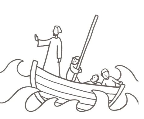 Jesus Calms The Storm Coloring Page at GetColorings.com | Free ...