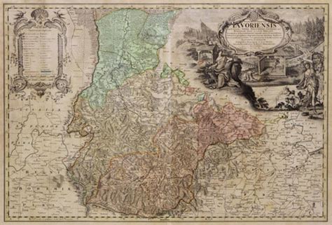Early Map of Germany, Selisia, 18th Century ( 1700s ) | Old Europe Antique Home Furnishings