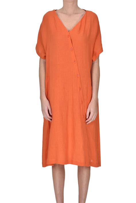 Why Ci Linen Shirt Dress In Orange | ModeSens