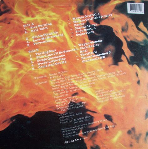 Fire Burning Various - LP (1991) - Rare Vinyl Collectible Records - Reggae, Ska, Roots ...