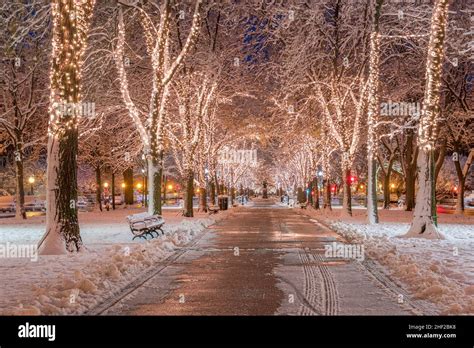 Boston Christmas Lights Stock Photo - Alamy