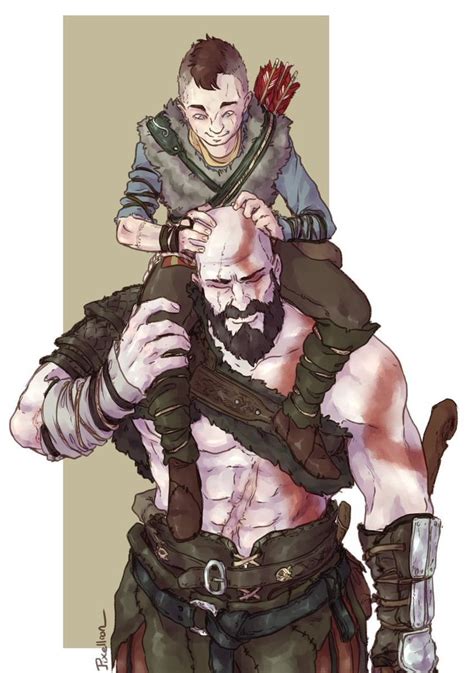 thisisforthepixels: Kratos and Atreus art by DemiPixelated | kratos god ...