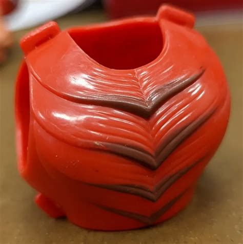 VINTAGE MOTU HE-MAN "Clawful" Red Body Armor Front Back accessory part ONLY $12.99 - PicClick