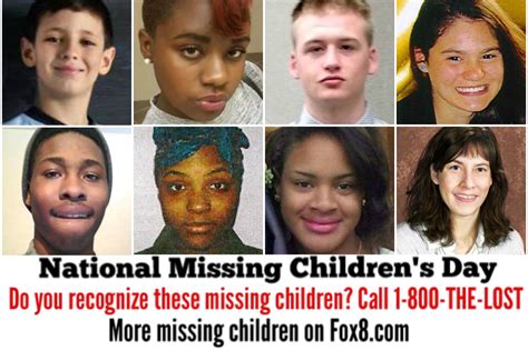 National Missing Children’s Day: More than 465,000 kids reported missing last year | Fox 8 ...