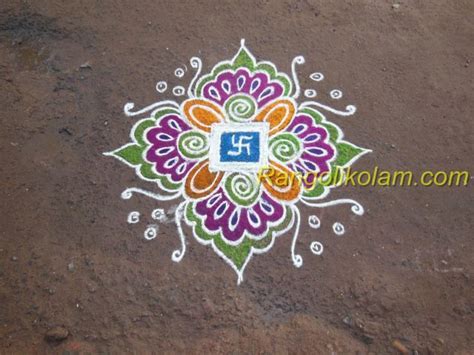 Friday colour kolam | Rangoli Kolams | Rangoli kolam designs, Rangoli ...