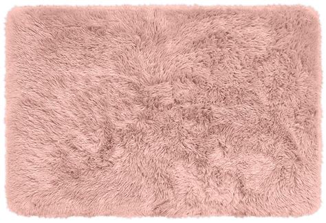 Mainstays Solid Blush Fluffy Shag Fur Area Rug, 36 in x 56 in - Walmart.com