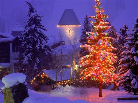 Christmas Snow Scene Wallpapers - Wallpaper Cave