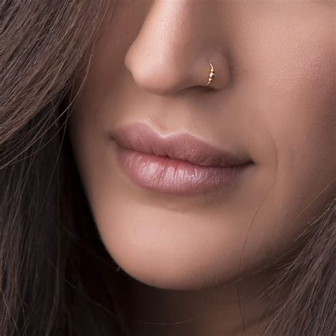 Thin Gold Nose Ring - 24 Gauge 14k Gold Filled Nose Piercing hoop : Amazon.ca: Handmade Products