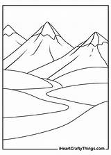 Mountain Range Coloring Page Hicoloringpages Sketch sketch template