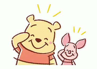 winnie the pooh and piglet are smiling