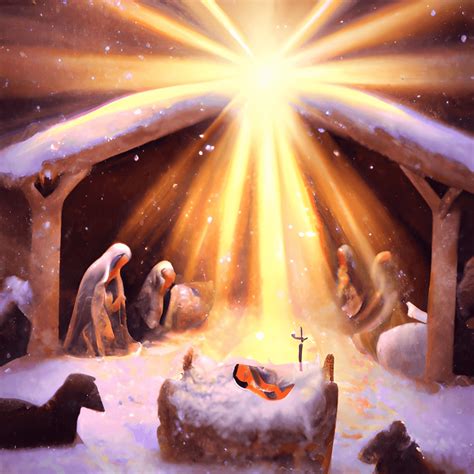 Christmas Nativity Scene Painting · Creative Fabrica