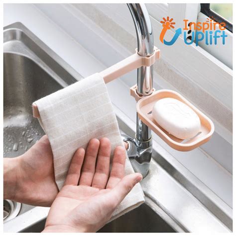 Space-saving On-Faucet Sink Caddy Rack - Inspire Uplift | Sink caddy, Sink, Kitchen faucet