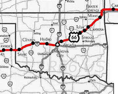 Route 66 - Oklahoma Route 66 Map, Route 66 Oklahoma, Route 66 Road Trip, Road Trip Routes ...