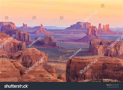 Sunrise Hunts Mesa Monument Valley Arizona Stock Photo 257482249 ...