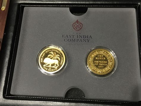 Limited Edition 2017 Imperial Mohur Gold Proof Two-Coin Set East India Company Presentation Box Numb