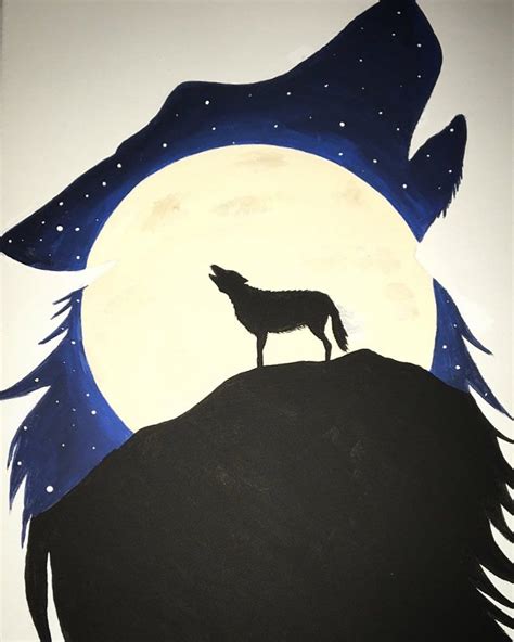 Wolf acrylic painting on canvas made for a friends birthday 🐺 | Acrylic painting canvas, Disney ...