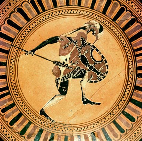 Greek vase painting showing a hoplite warrior. Britannica Online Encyclopedia | Искусство ...