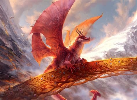 Goldspan Dragon MtG Art from Kaldheim Set by Andrew Mar - Art of Magic ...