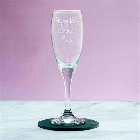 personalised 18th birthday champagne flute by mirrorin | notonthehighstreet.com