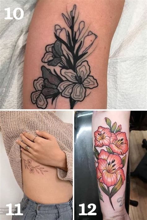 August Birth Flower Tattoos {Poppies + Gladiolus} - TattooGlee | Birth ...