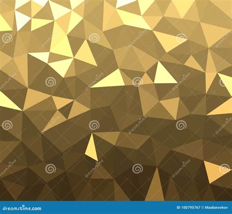 Golden Geometric Abstract Background. Stock Vector - Illustration of mosaic, background: 100795767